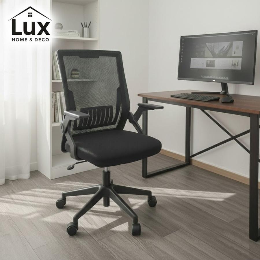 Silla de escritorio ergonómica — Respaldo mesh con soporte lumbar