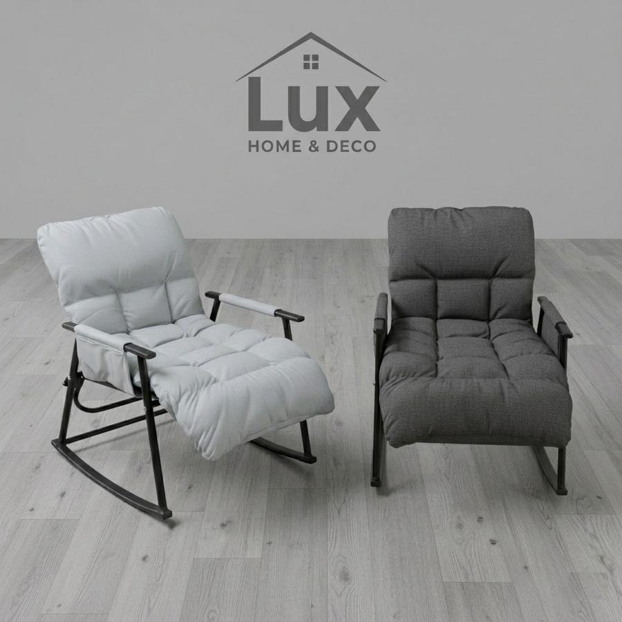 Sillón hamaca infantil — Reclinable, gris claro u oscuro